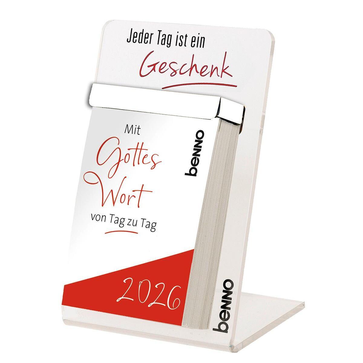 Der christliche Abreißkalender 2026 mit Acrylglac-Aufsteller