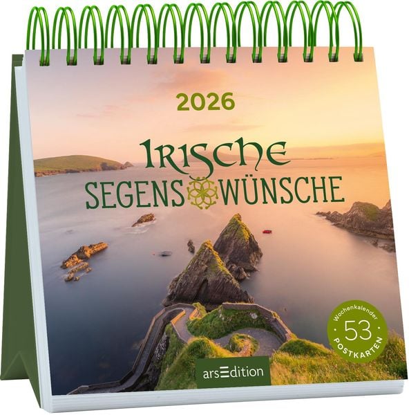 Postkartenkalender 2026 - Irische Segenswünsche