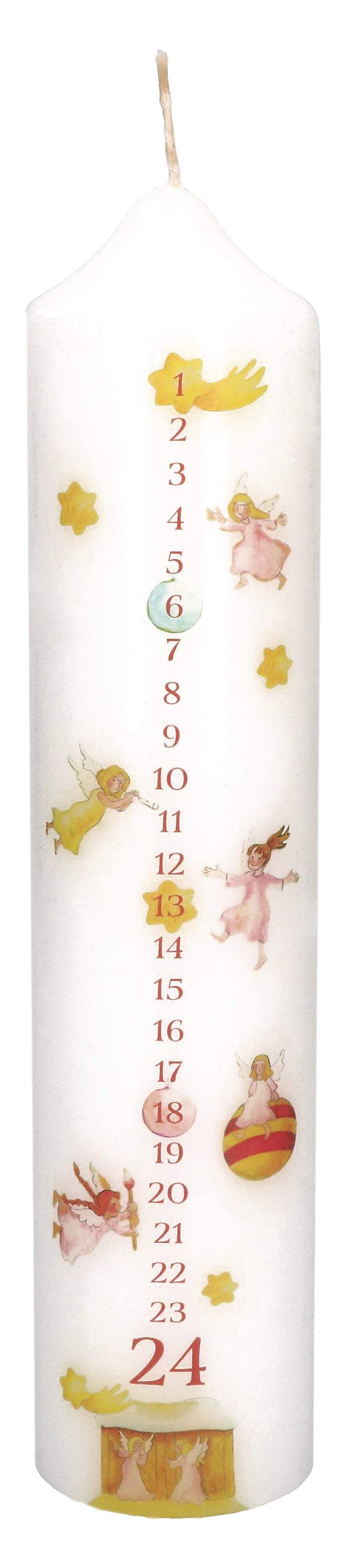 Adventskerze mit Druckmotiv 26,5 cm x 6 cm-Butzon & Bercker-Kerzen,Weihnachten