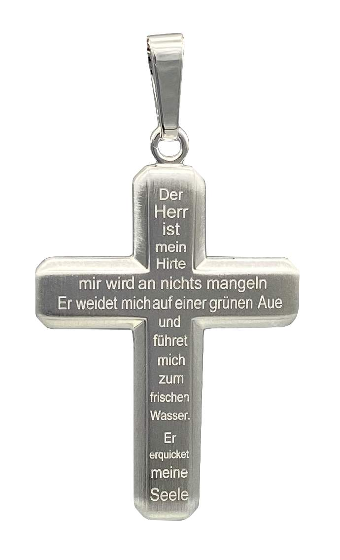 Silber-Kreuz  Psalm 23-Schmuck Albrecht-Geschenkideen,Schmuck