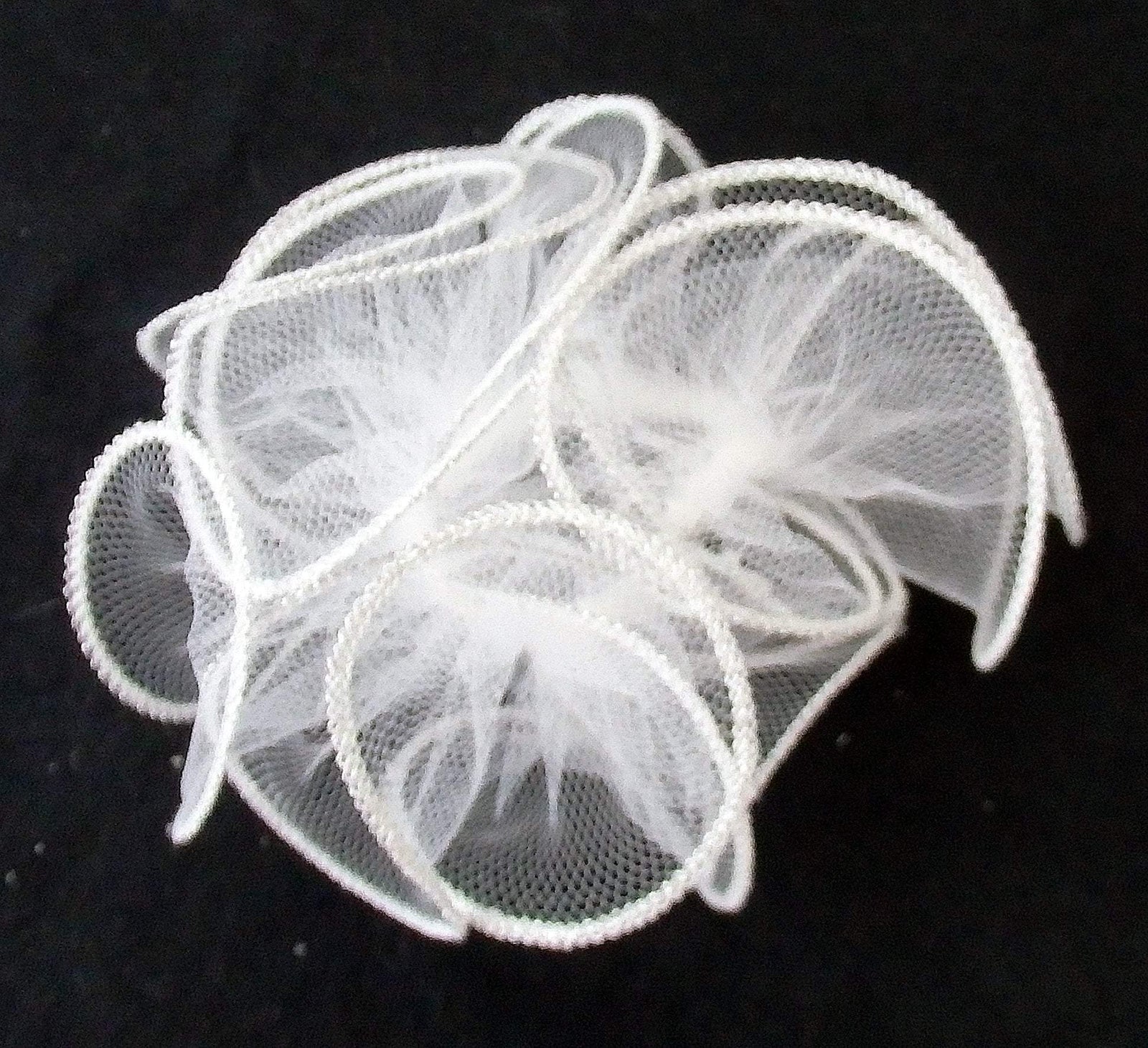 Kerzentropfer Tüll weiß-Nikolai-Kerzen,Kerzenzubehör