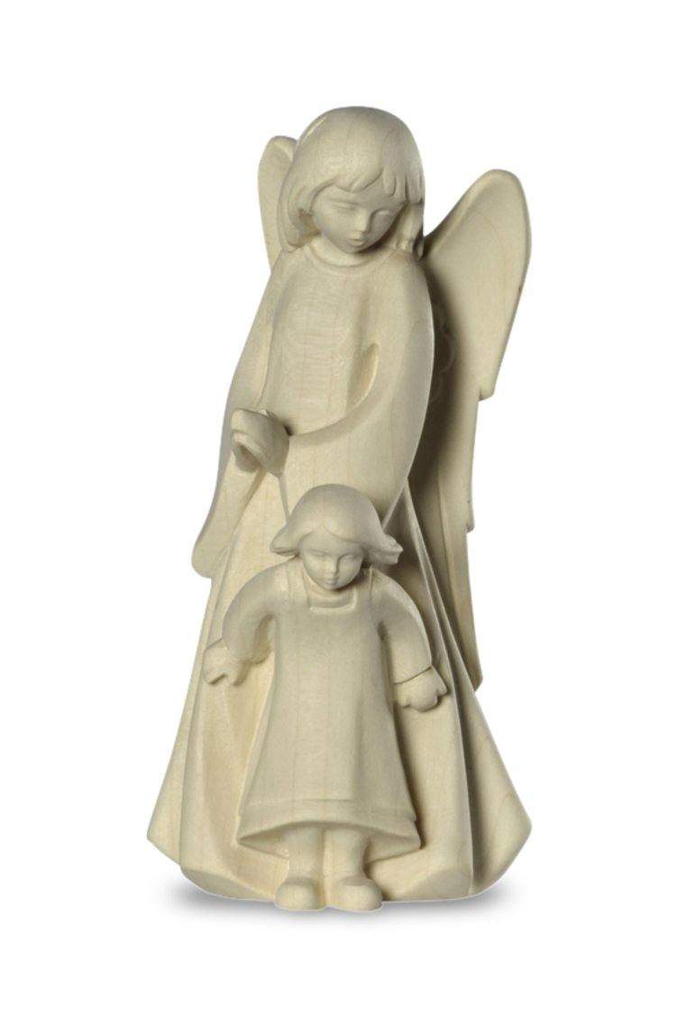 Schutzengel Mädchen in Eschenholz-Leo Moroder-Devotionalien,Engel,Figuren
