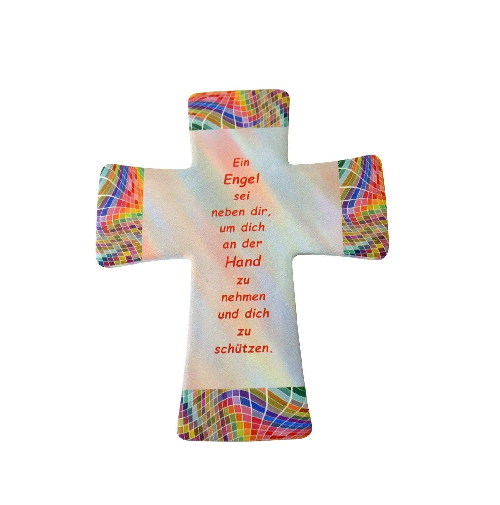 Keramik-Kreuz in 2 Varianten-Nikolai-Devotionalien,Kommuniongeschenke,Kreuze