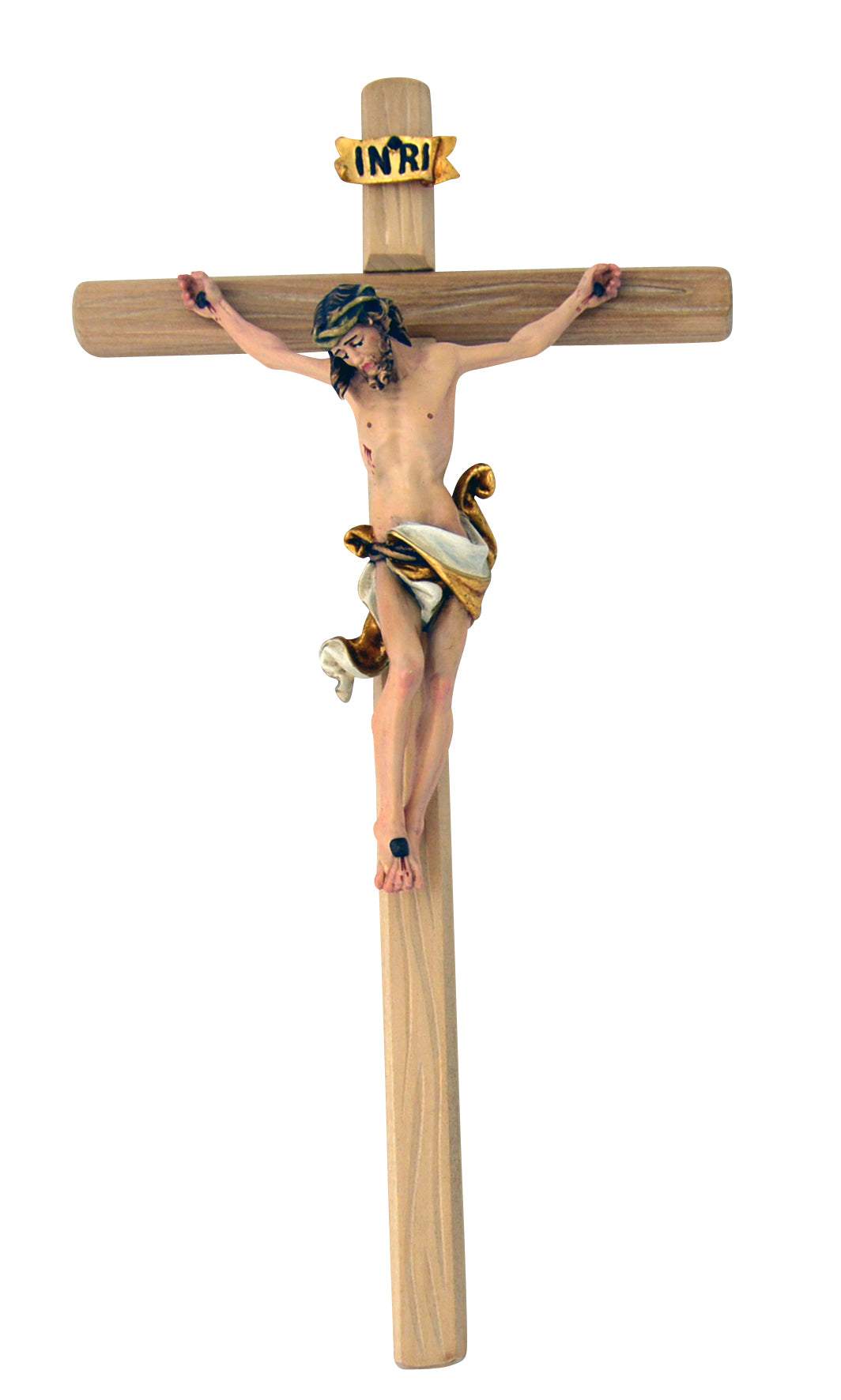 Holz-Kreuz mit Korpus-Nikolai-Devotionalien,Kreuze