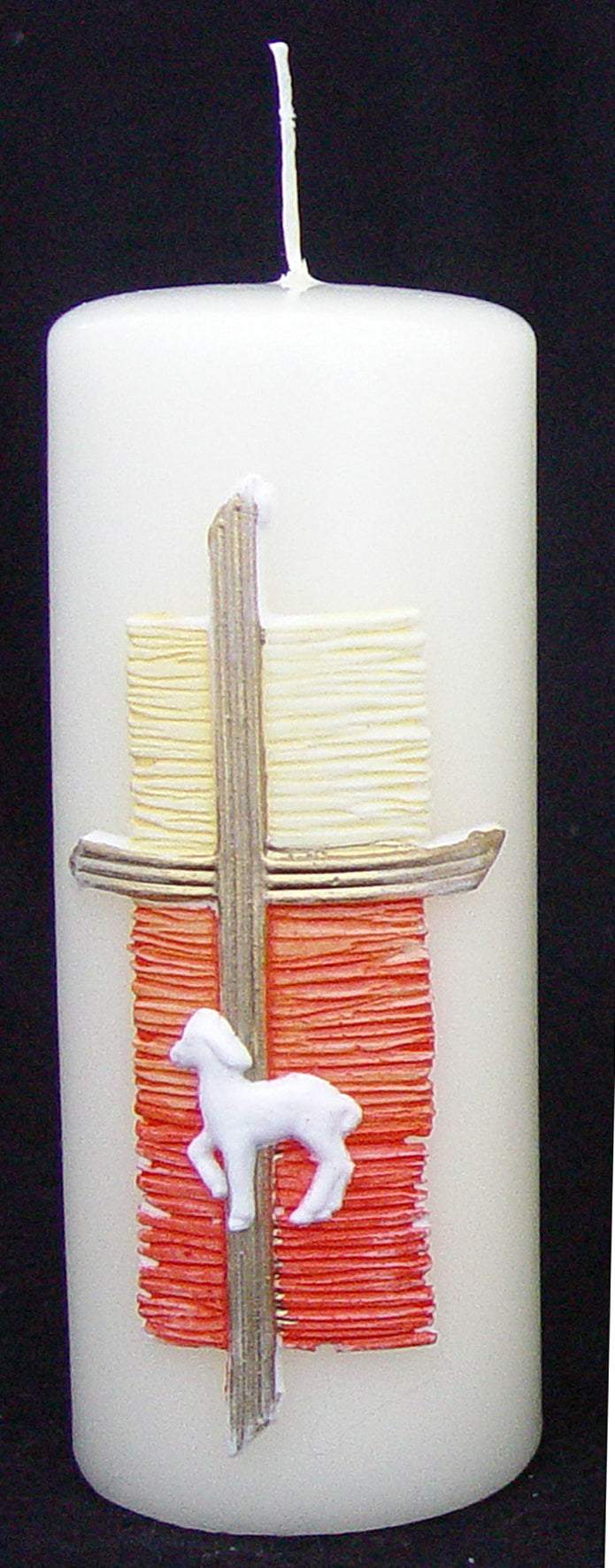 Osterkerze mit Lamm-Nikolai-Kerzen,Osterkerzen