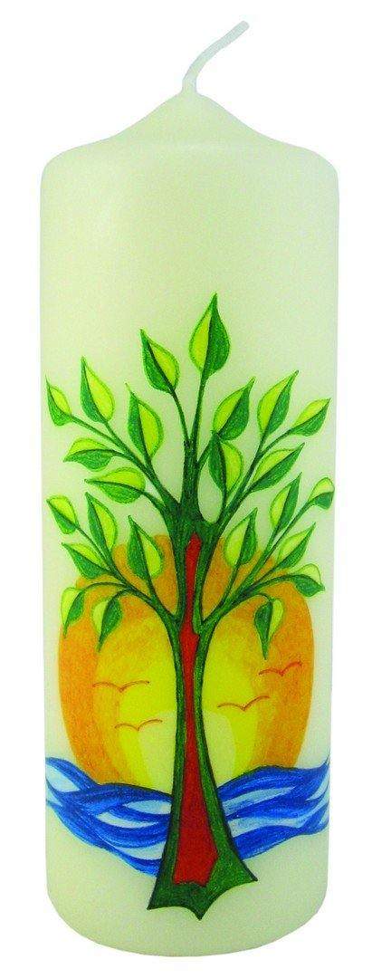 Lebensbaum / Sonne - Kerze-Maria Laach-Kerzen